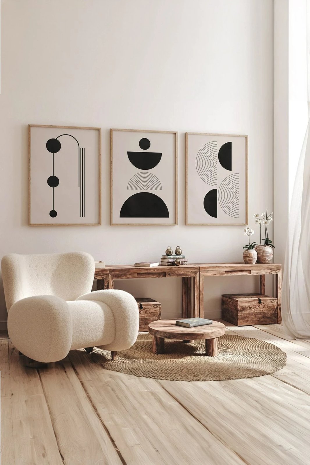 Pikturë dekorative me kornizë (3 copë), Wallity, 3Dartsohoset83