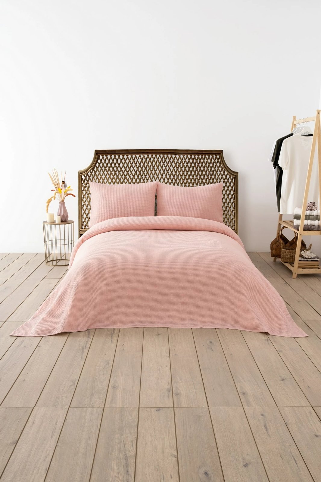 Pike dopio, teksturë waffle, ngjyrë pluhur