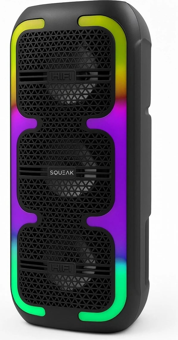 Altoparlant Bluetooth SQUEAK SQ1009 BeatOne 45 W, Bluetooth 5.3, USB-C, karaoke, 10 orë bateri, i zi