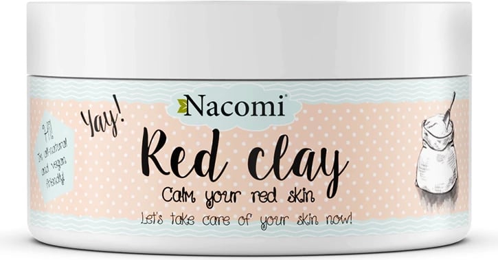 Maskë për fytyrë Nacomi Red Clay Brightening për femra, 100g