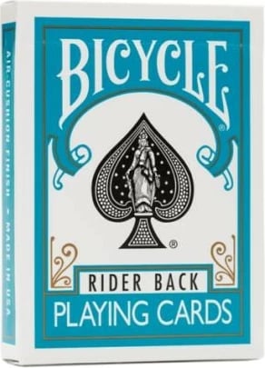 Letra loje Bicycle Rider Back, poker size, turkuaz