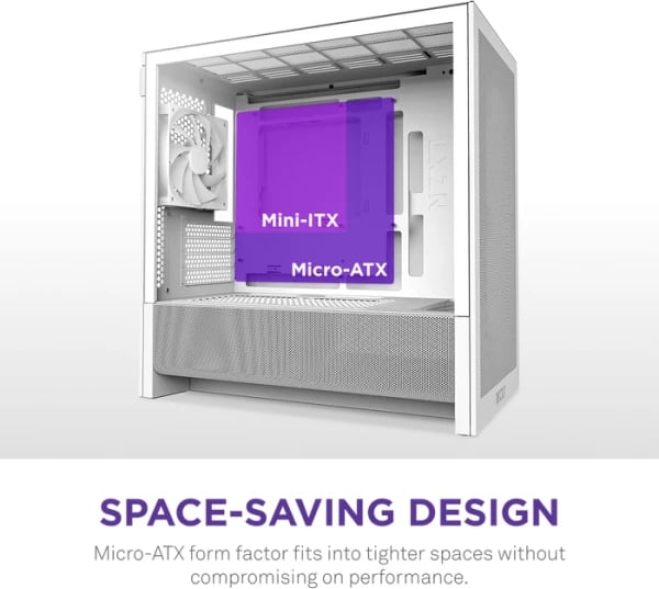 Kasë kompjuteri NZXT H3 Flow (CC-H31FW-01), e bardhë 