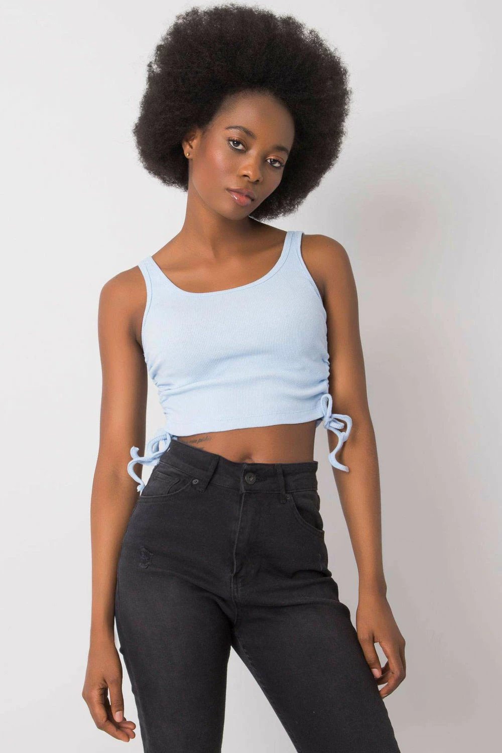 Crop top për femra Rue Paris 215389, blu