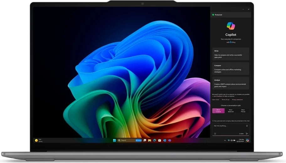 Laptop Lenovo Yoga Slim 7 15ILL9, Intel Core Ultra 7, 15.3", 32 GB RAM, 512 GB SSD, Gri