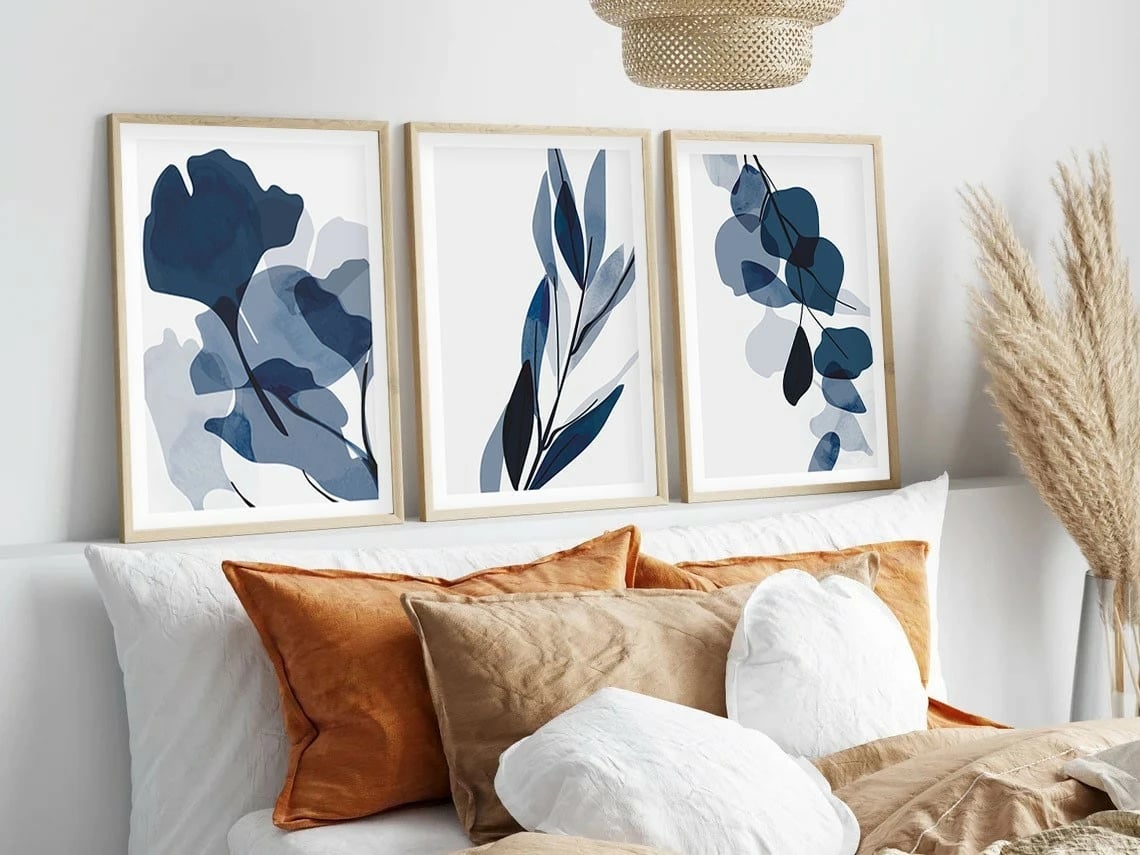 Pikturë dekorative me kornizë, MDF, set prej 3 copash, Wallity Huhu207, 50x70cm