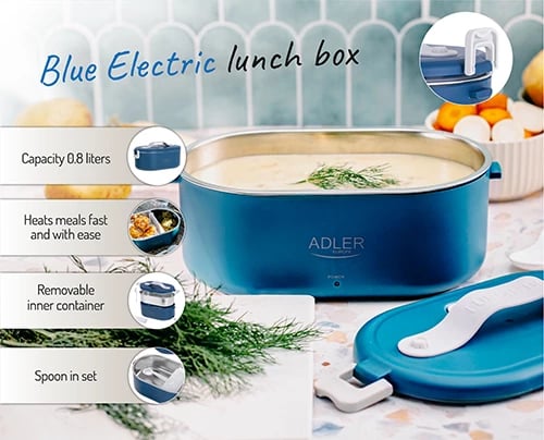 kuti dreke elektrike, Adler AD 4505, 0.8L, blu, me lugë