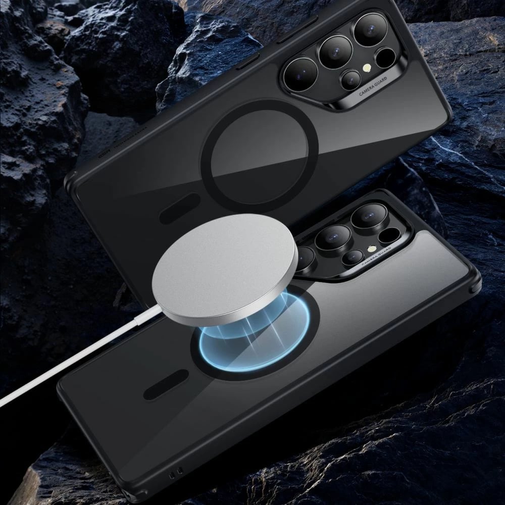 Mbështjellës ESR Classic Hybrid HaloLock MagSafe për Samsung Galaxy S25 Ultra, i zi/transparente
