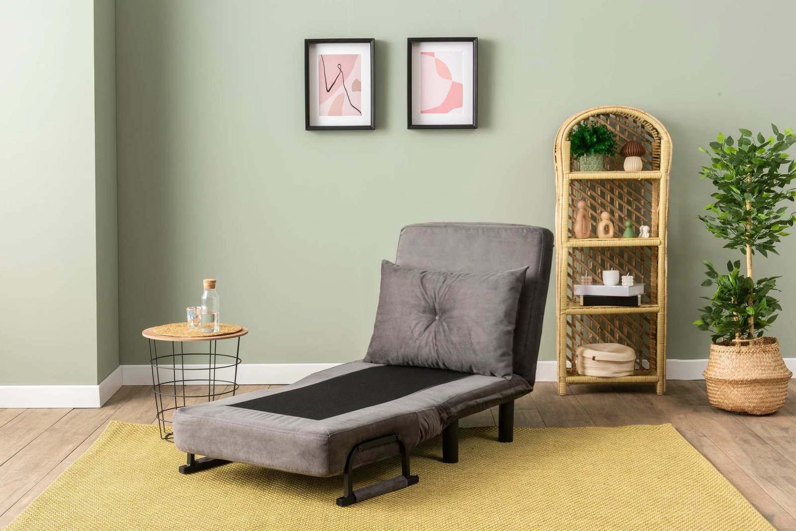 Krevat-karrige një vendës, Sento Single, ngjyrë gri