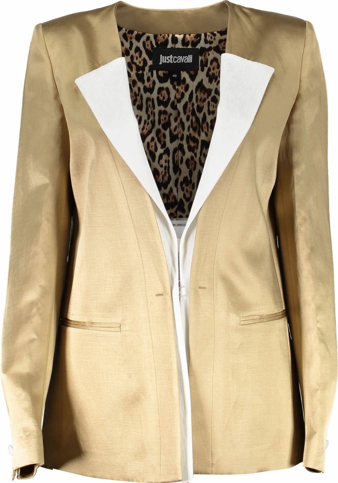 Jakne JUST CAVALLI Classic femra, të artë