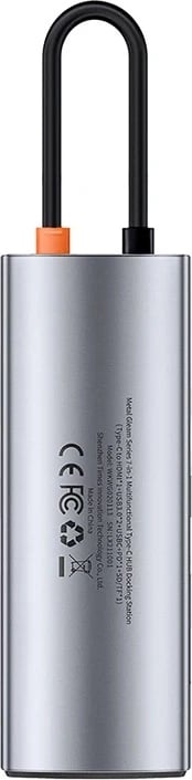 Hub Baseus 7-në-1, USB-C në 2x USB 3.0 + HDMI + USB-C PD, Gri