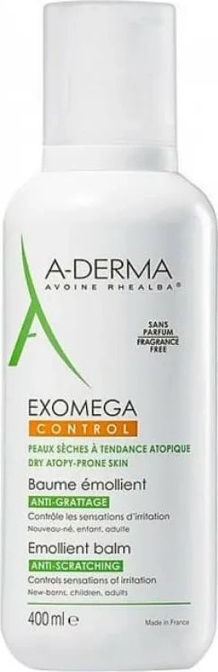 Balsam trupi A-Derma Exomega për lëkurë të thatë 400ml Balsam trupi A-Derma Exomega për lëkurë të thatë 400ml