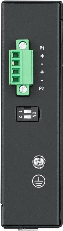 Switch Zyxel RGS100-5P, 4 porte Gigabit PoE+, portë SFP, industrial, i zi