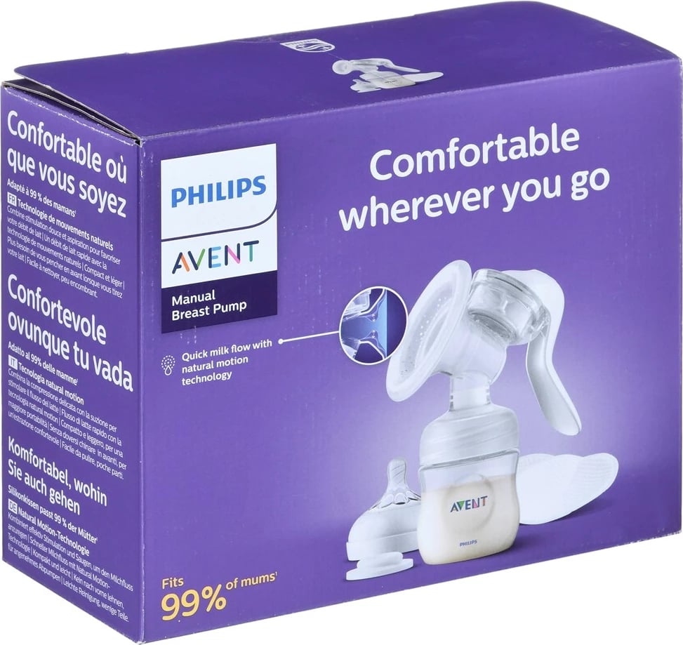 Pompë gjiri manuale Philips AVENT SCF430/10, transparente/e bardhë