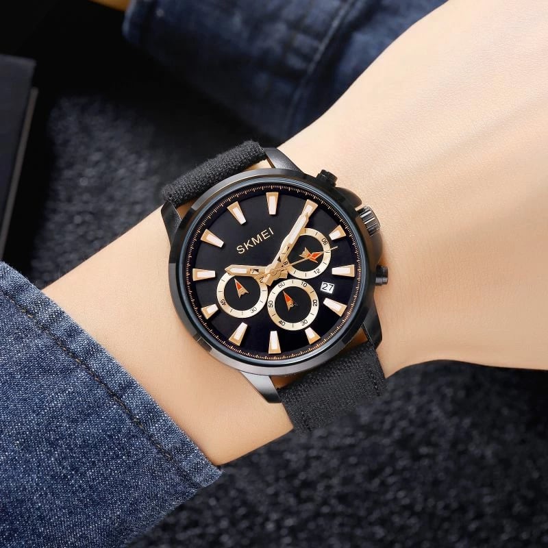 Orë dore për meshkuj Skmei, e zezë