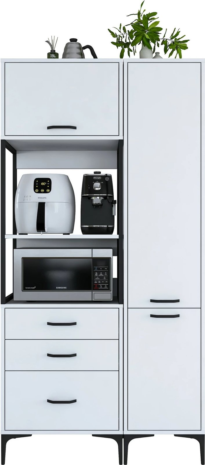 Dollap multifunksional, i bardhë, Hanah Home JE143 - 3113