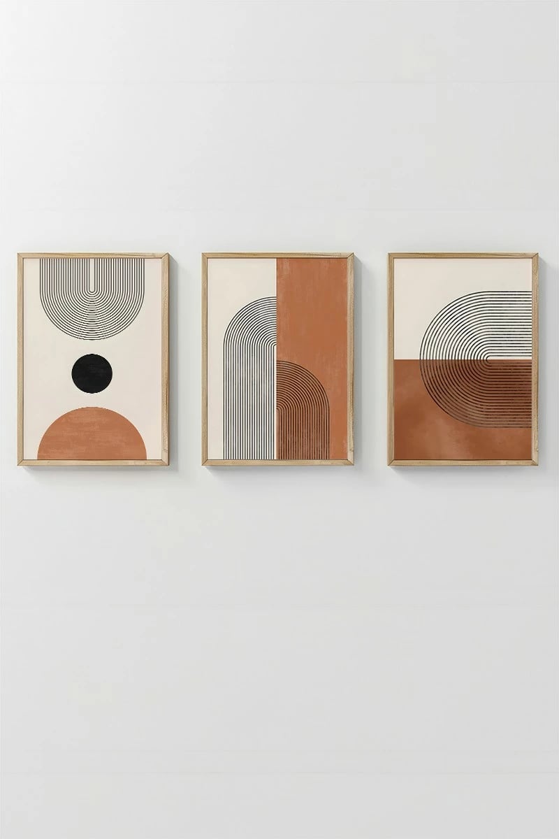 Pikturë dekorative me kornizë (3 copë), Wallity, 3Dartsohoset10