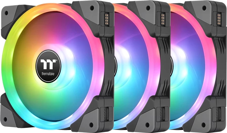 Ventilator kasë Thermaltake SWAFAN EX14 RGB 140mm 3 copë, i zi