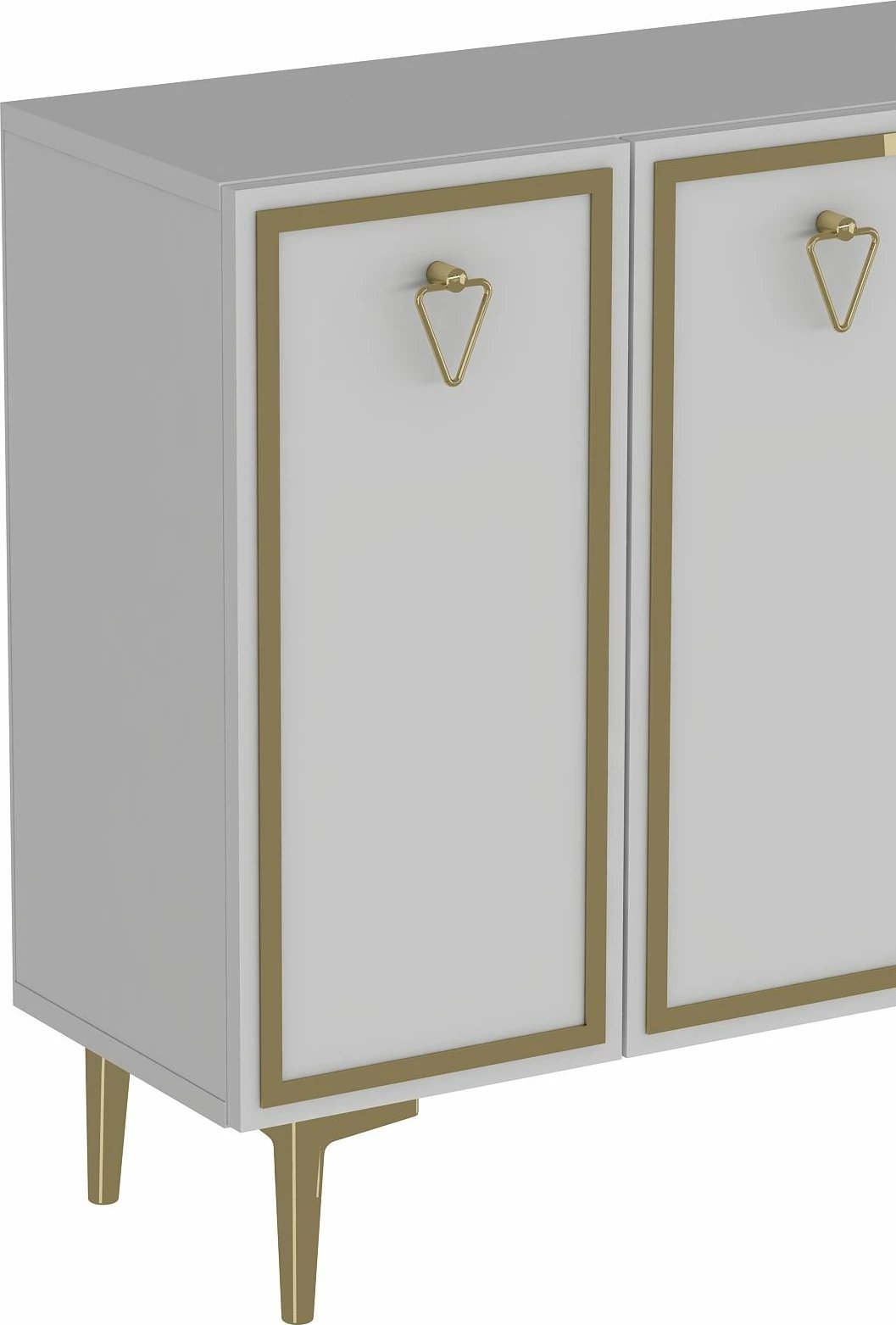 Konsolë Skye Decor, e bardhë dhe ari, 8160KM-1