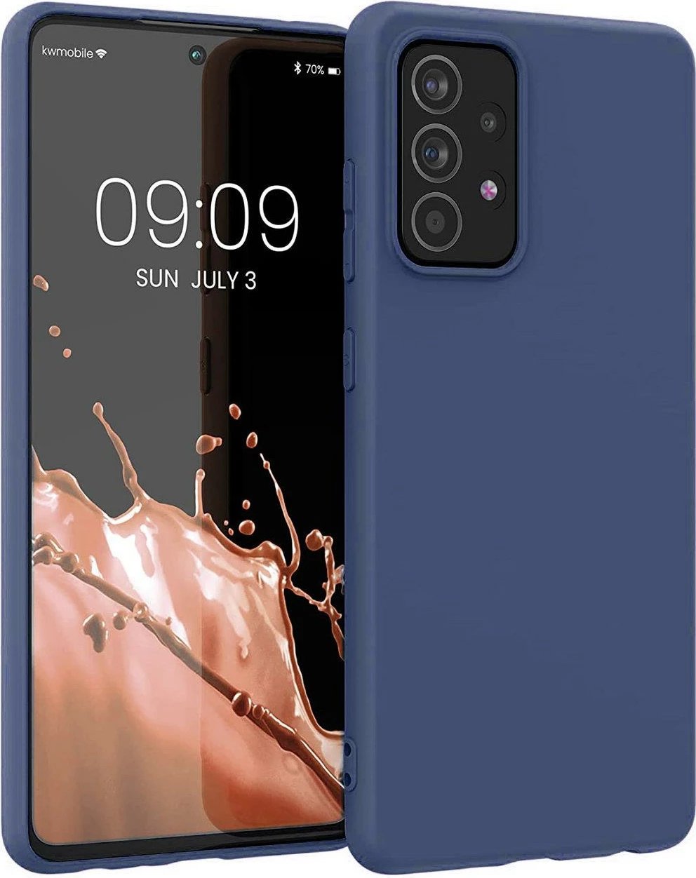 Mbështjellës silikoni Hurtel për Samsung Galaxy A22 4G, Blu