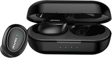 Kufje AWEI T16 TWS, Bluetooth 5.0, me stacion karikimi, të zeza