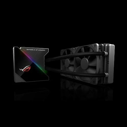 Ftohës uji all-in-one ASUS ROG Ryujin 240, 2x120mm, OLED, Aura Sync RGB, i zi