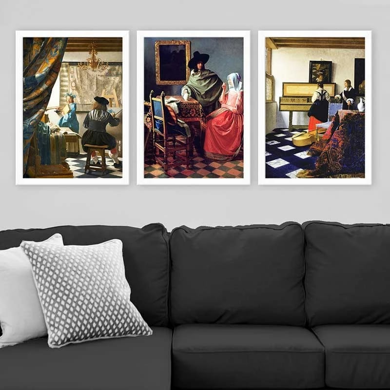 Pikturë dekorative me kornizë (3 copë), Wallity, 3BC_UN3844928_3545