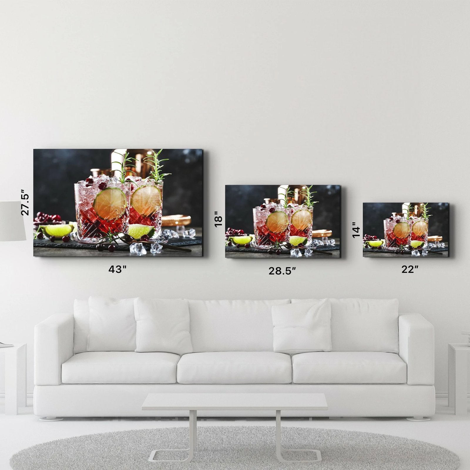 Pikturë dekorative prej xhami të temperuar, shumëngjyrëshe, Wallity VFT-2053, 46x72cm