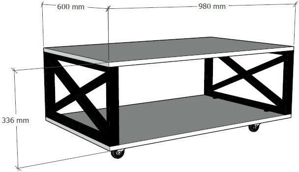 Tavolinë kafeje Hanah Home, Refia, dy nivele, ngjyrë Atlantic Pine
