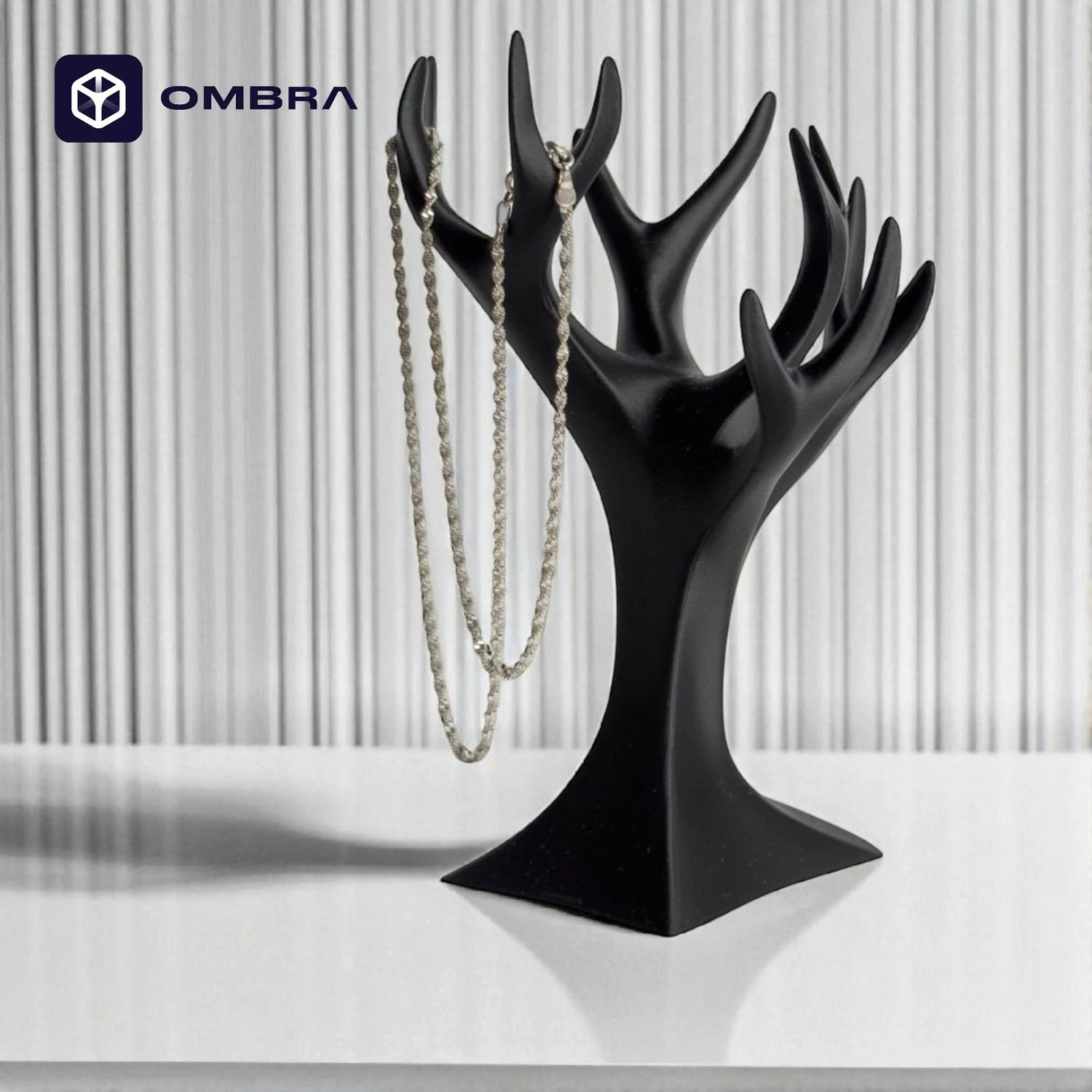 Mbajtëse dekorative pemë për aksesorë, e zezë