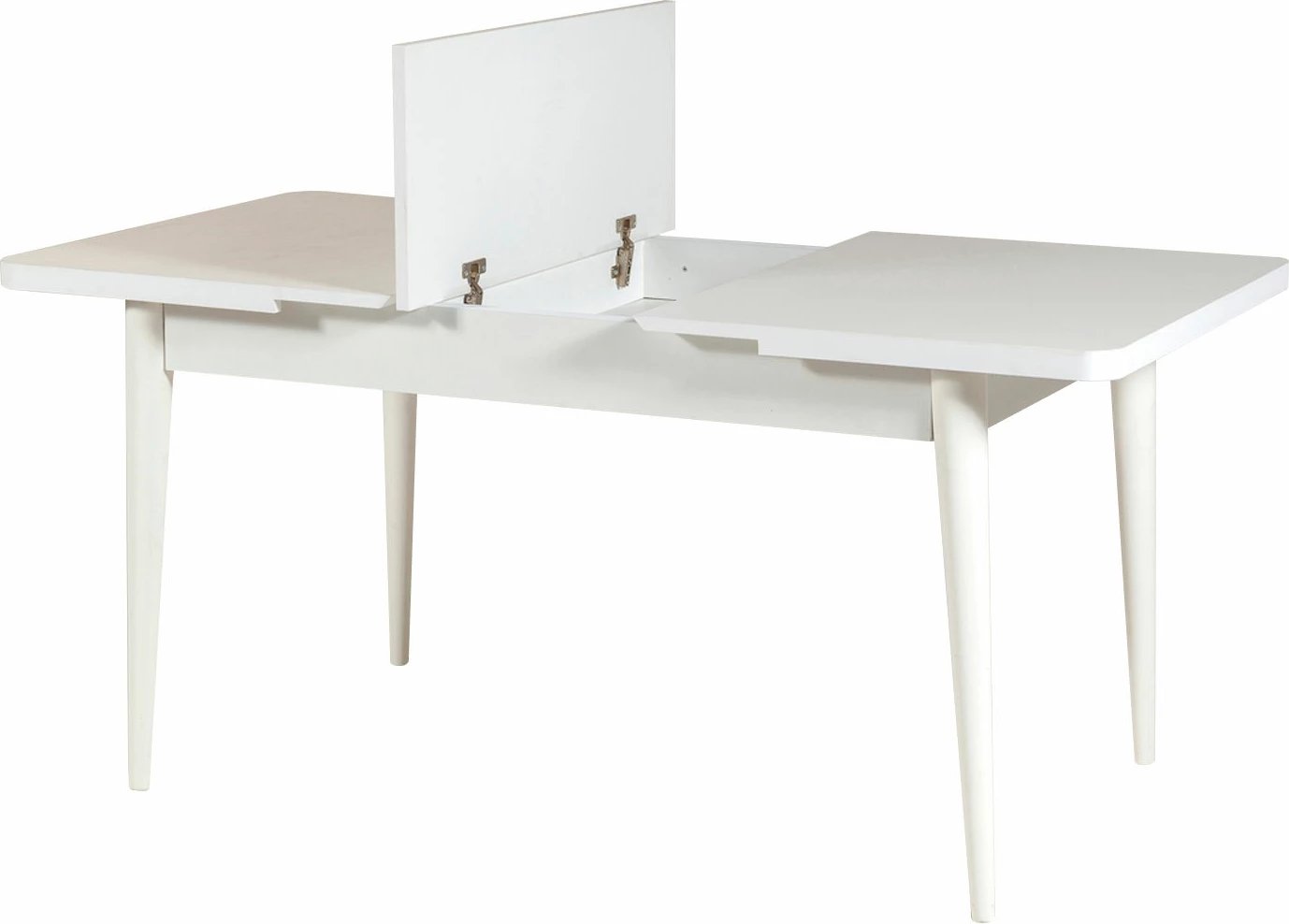 Set tavoline me karrige për ngrënie, e zgjatshme, 4 pjesë, Skye Decor, Vina 1048, ngjyrë bardhë dhe kaltër e errët