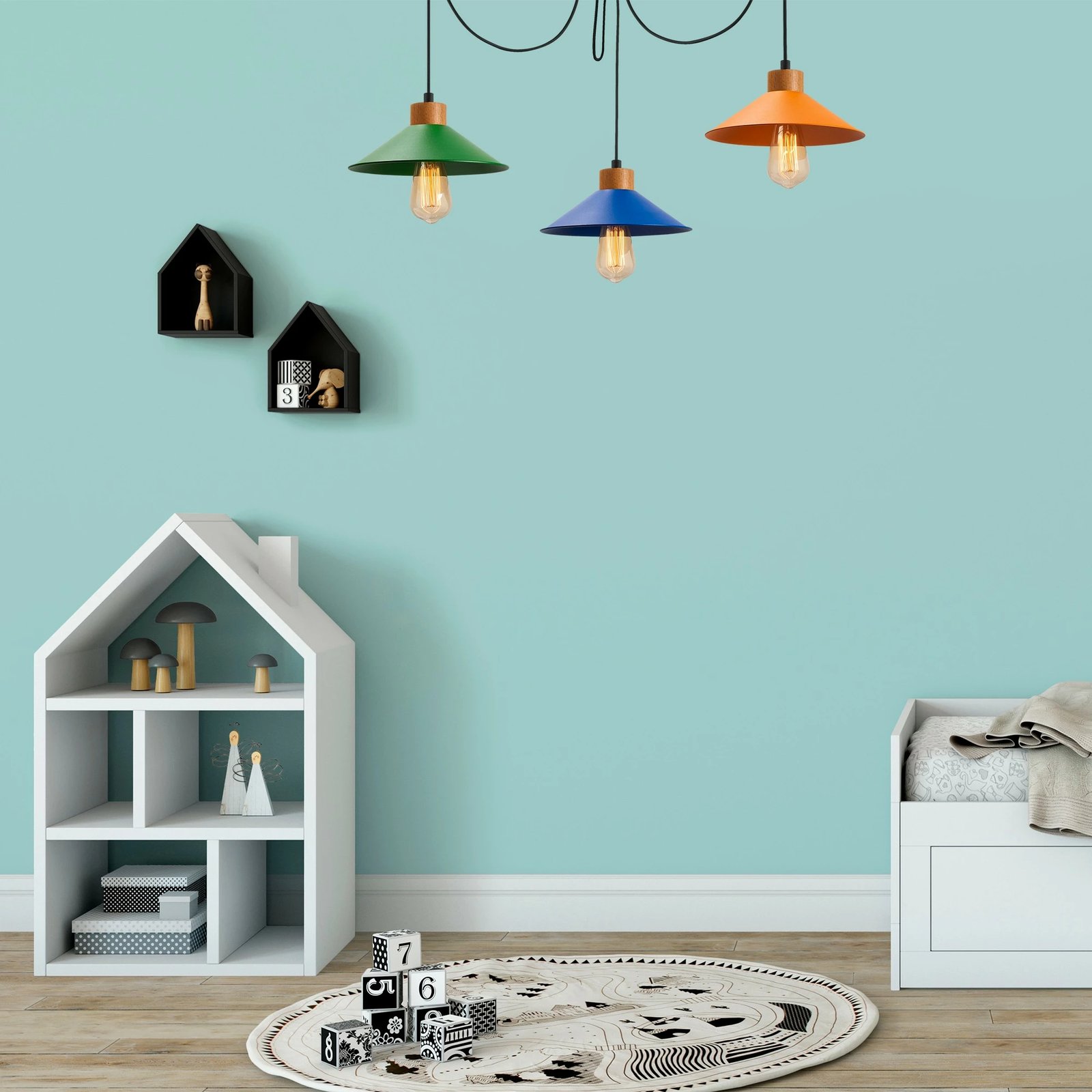 Llambë tavani moderne Opviq Manavgat, shumëngjyrëshe, N-552