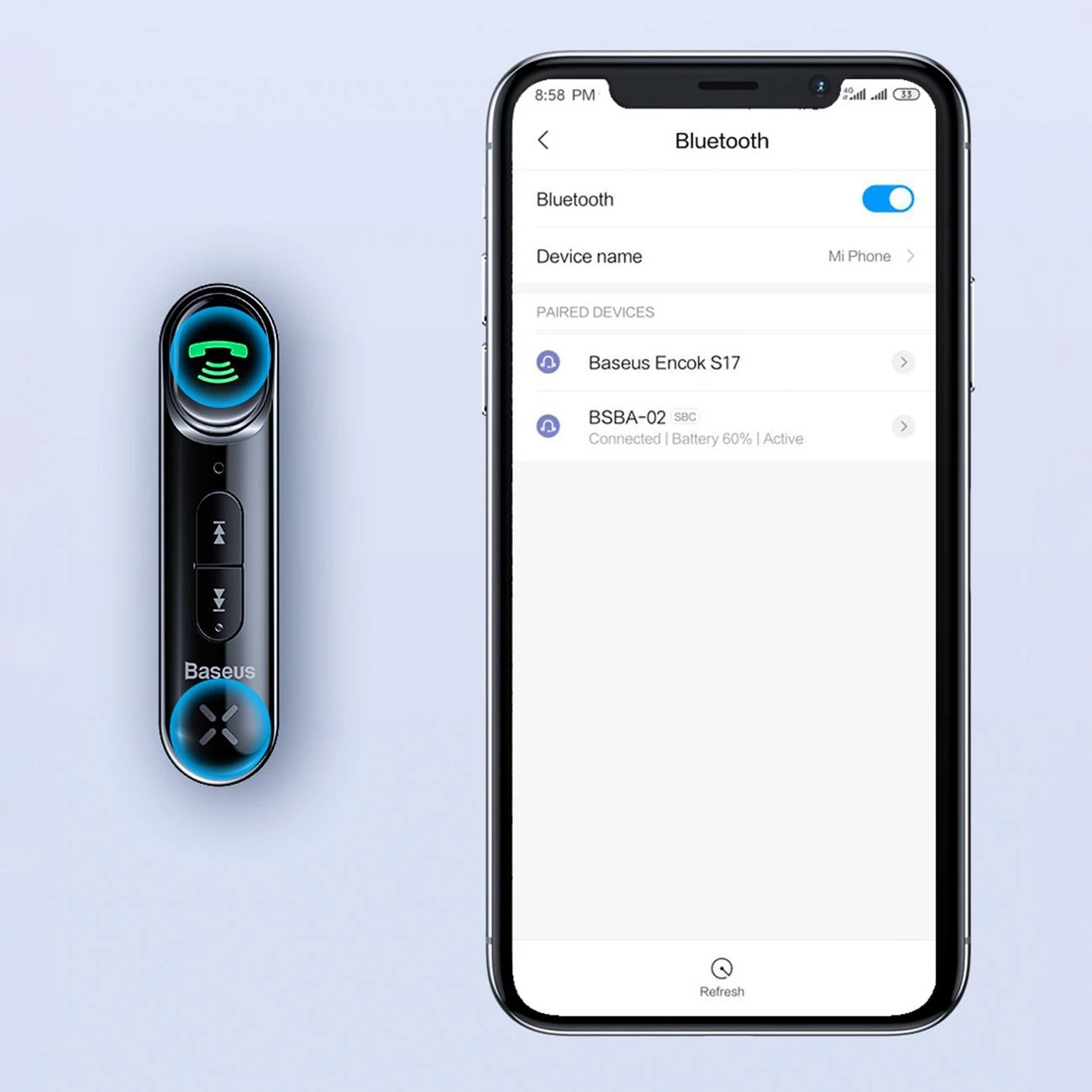 Transmetues Bluetooth Baseus BSBA-02, AUX, Bluetooth 5.0, i zi