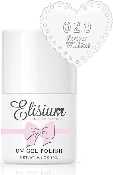 Llak për thonj gel Elisium 020 Snow White për femra, 8ml