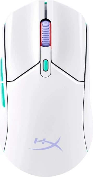 Maus HyperX Pulsefire Haste 2 Core 8R2E7AA pa tela 2.4 GHz/Bluetooth 12000 DPI 6 butona RGB 70 g, i bardhë