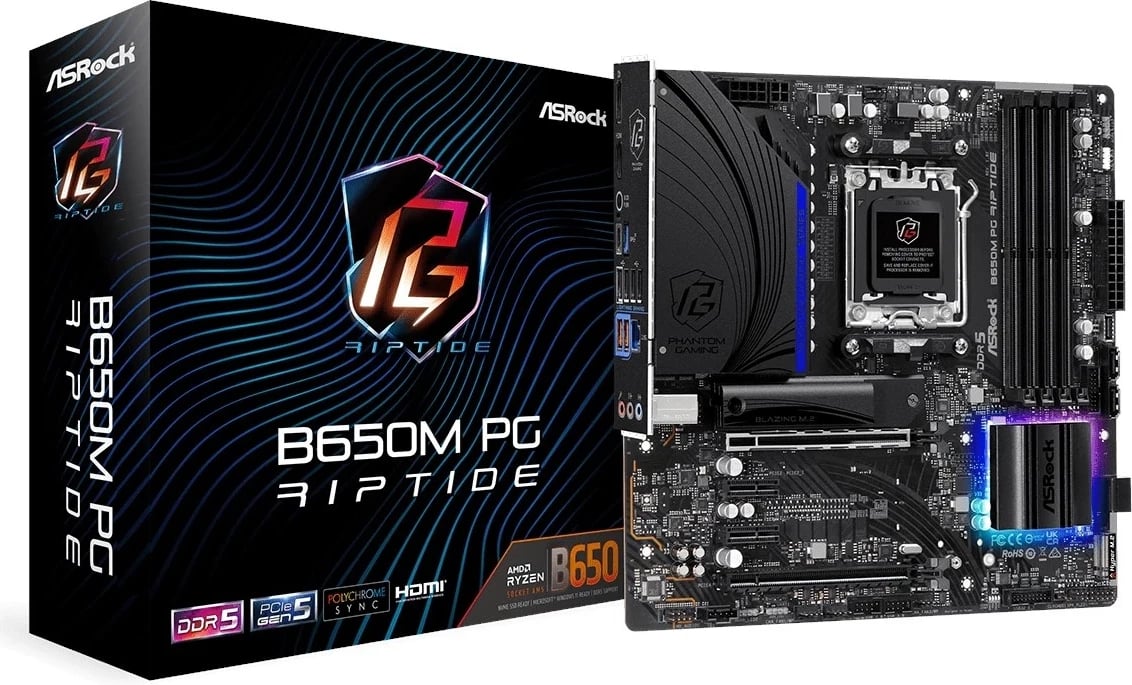 Pllakë amë ASRock B650M PG Riptide, Chipset B650