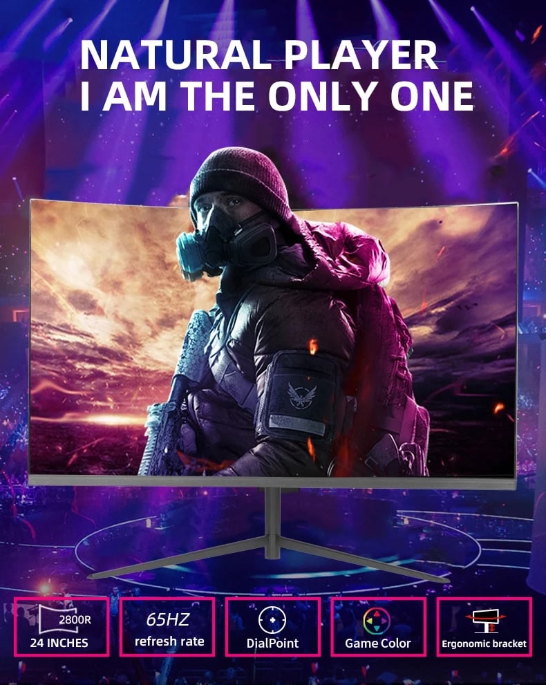 24 Inch Curved Monitor Gaming STARDOM ZP2475 75Hz