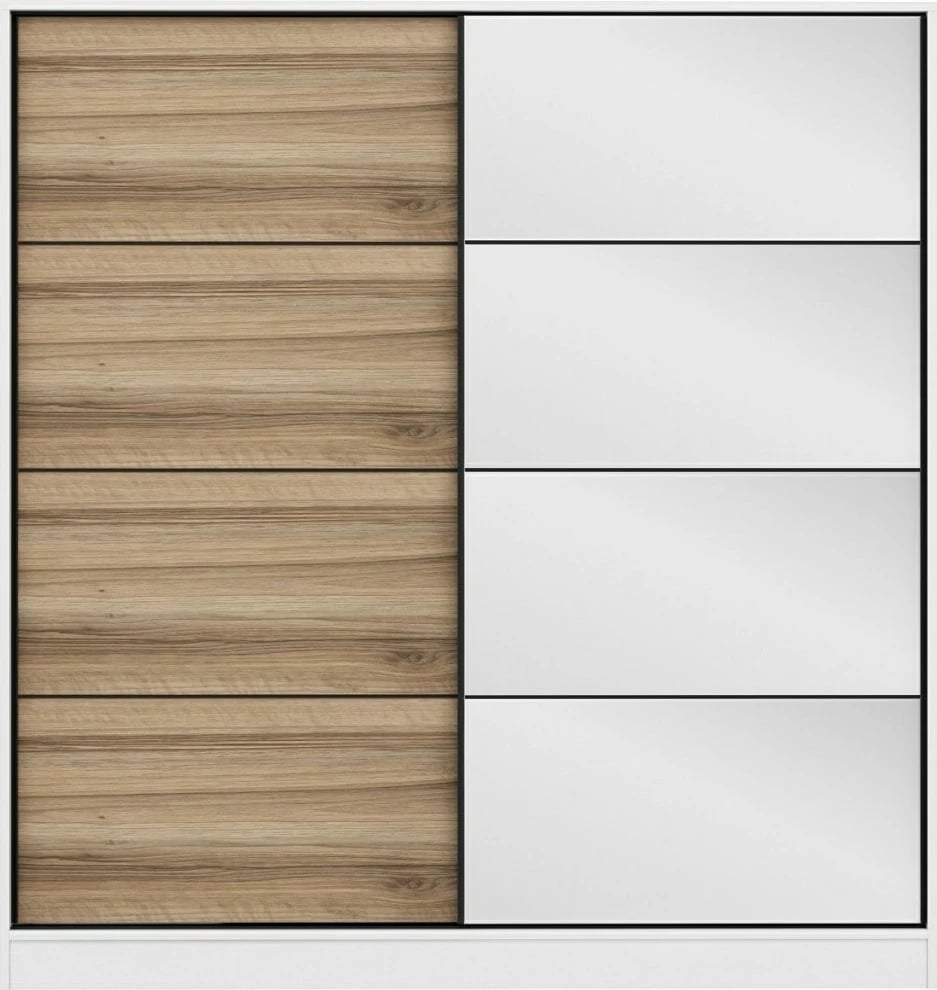 Dollap Skye Decor, ngjyrë e bardhë dhe dore, 180x210x52cm, 7 pjesë