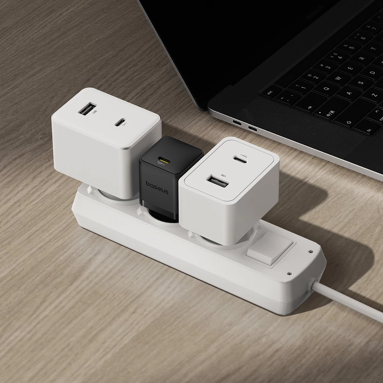 Karikues muri Baseus Palm 30W, USB-C, i bardhë