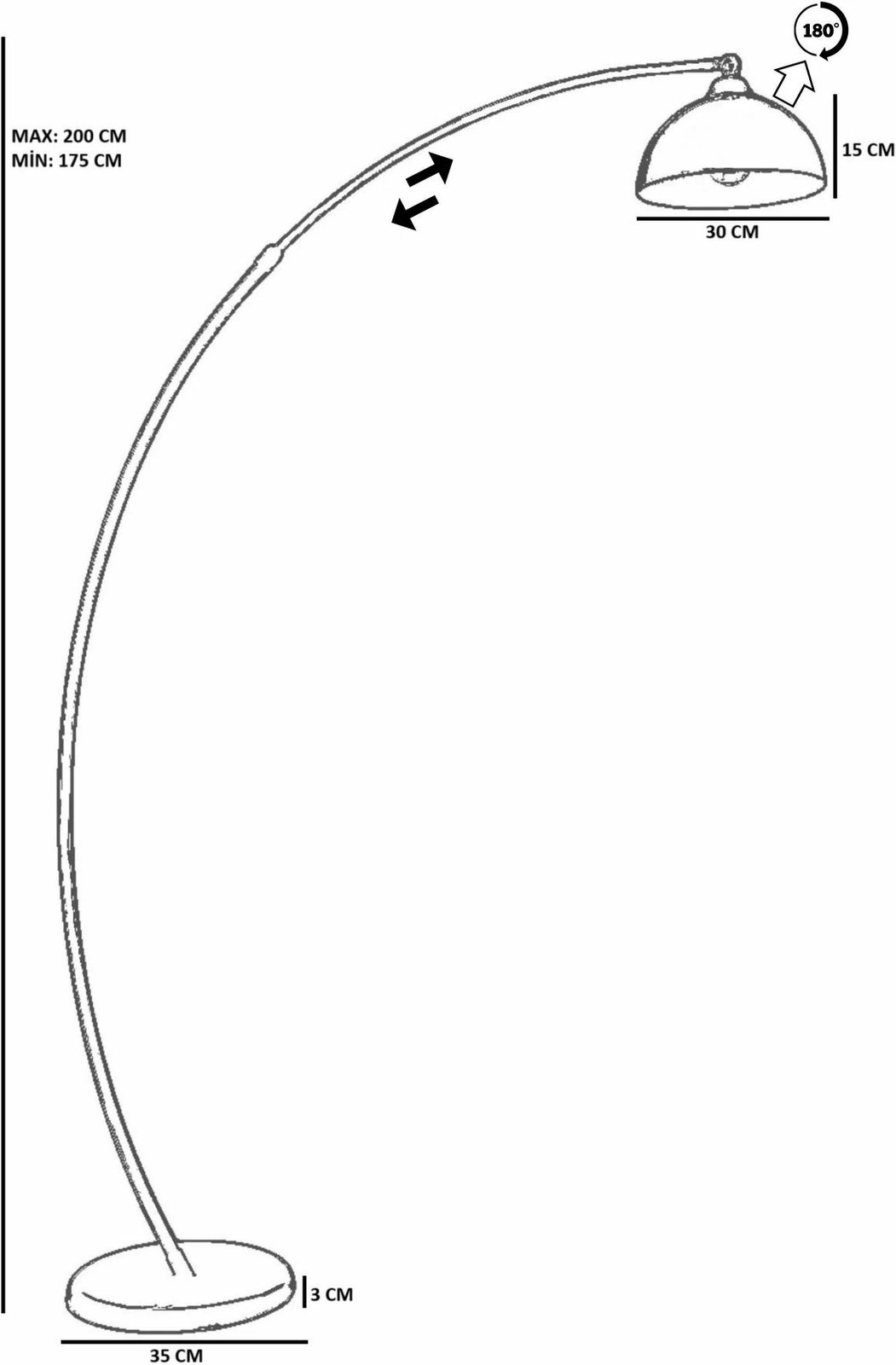 Llambë dyshemeje Opviq, portokalli, 8922-4 Llambë dyshemeje Opviq, portokalli, 8922-4