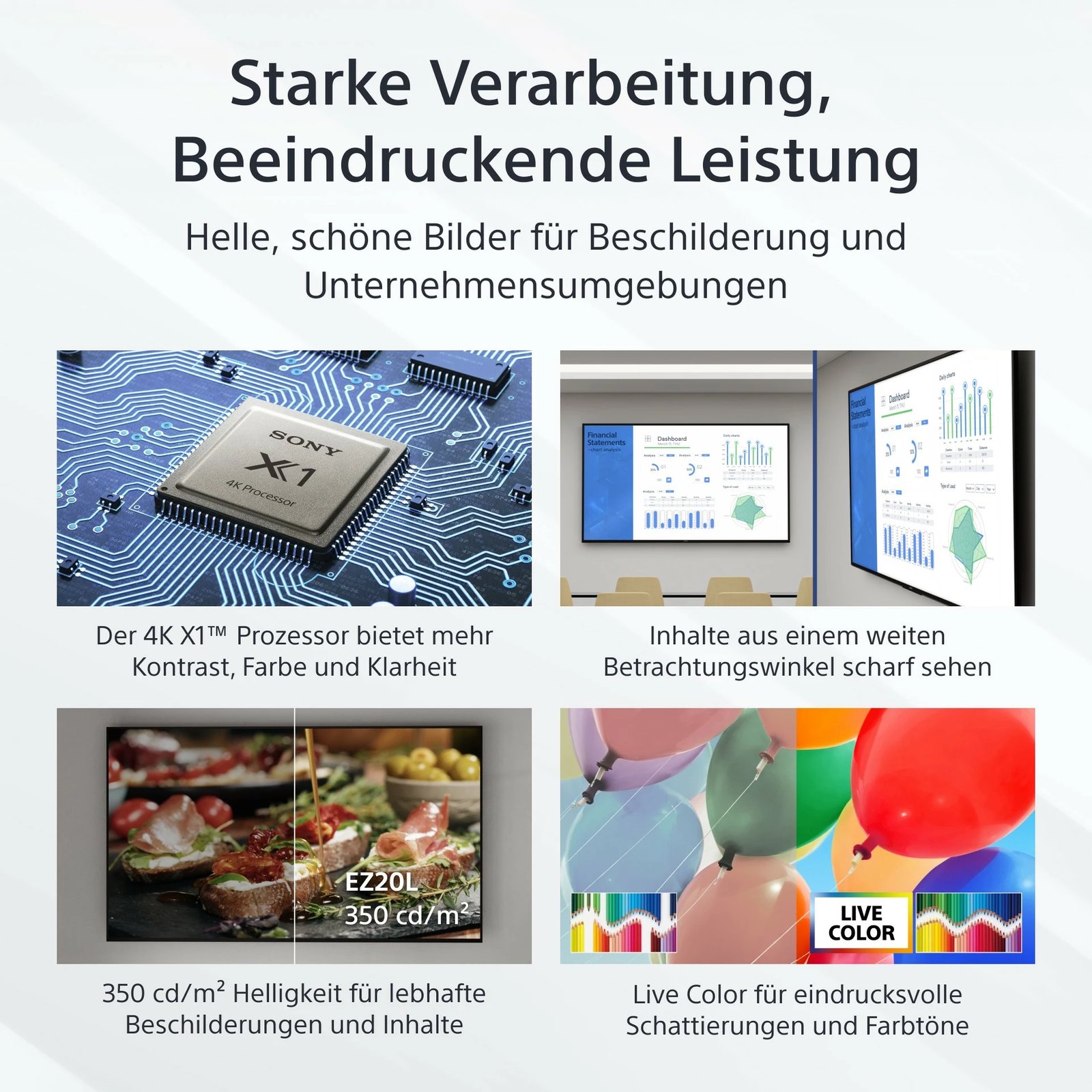 Ekran i madh Sony FW-43EZ20L, 43 inç, 4K Ultra HD, LED, Wi-Fi, Android