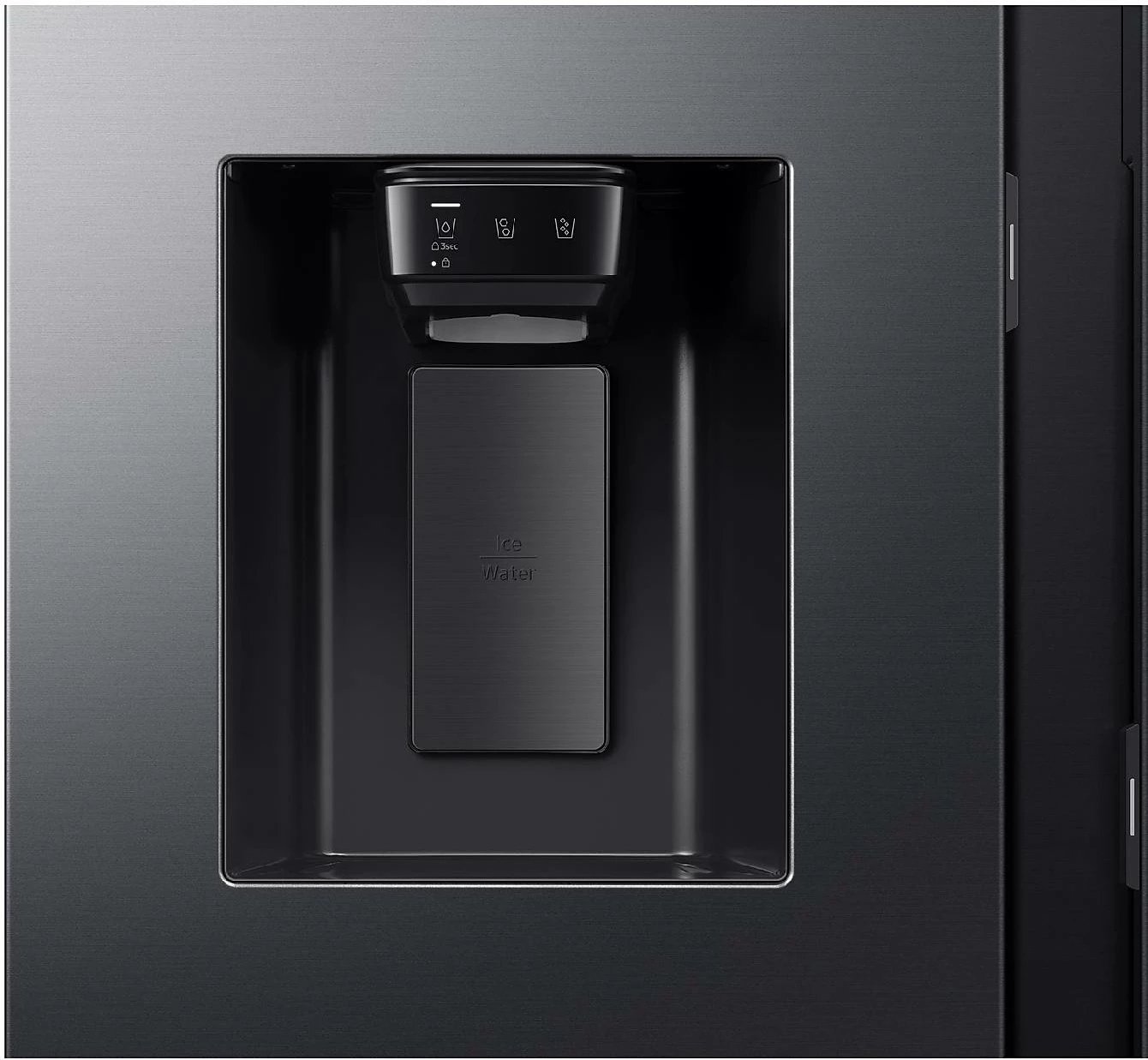 Frigorifer side-by-side, Samsung, SBS RS80F66KCFEO, 634 L, dispenser ujë/akull, SmartThings Bixby, klasa energjisë C, i zi