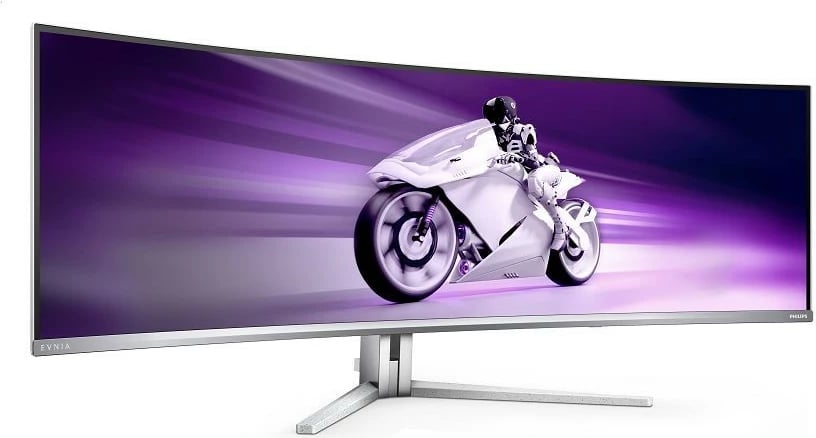 Monitor i lakuar Philips 49M2C8900L, 48.9", QD OLED, 4K, 144Hz, Bardhë