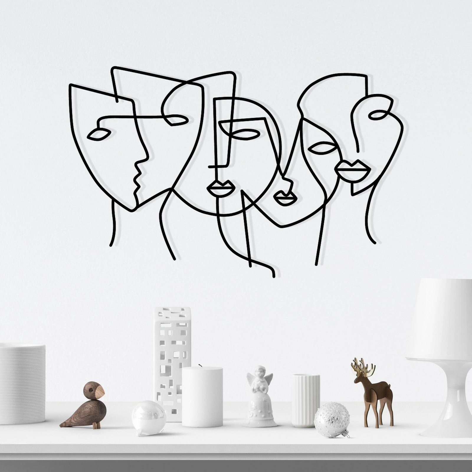 Aksesor dekorativ metalik për mur Wallity, Adrianus, ngjyrë e zezë