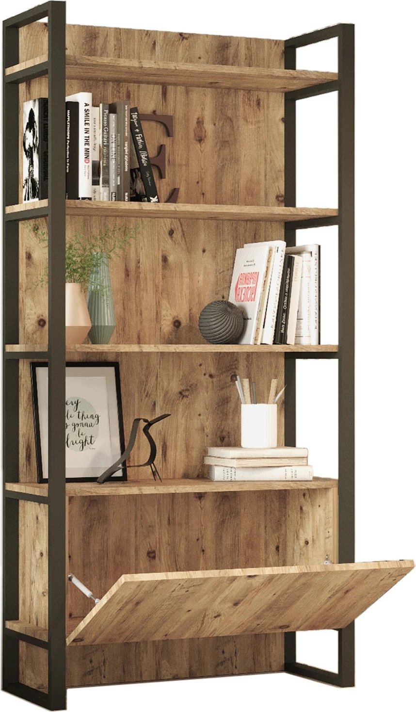 Raft librash Hanah Home, Ml6-A, ngjyrë Atlantic Pine