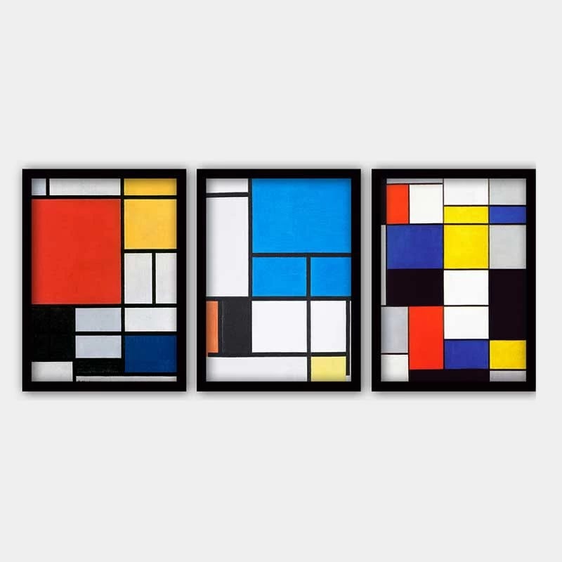 Pikturë dekorative me kornizë (3 copë), Wallity, 3SC_UN3219929_3545