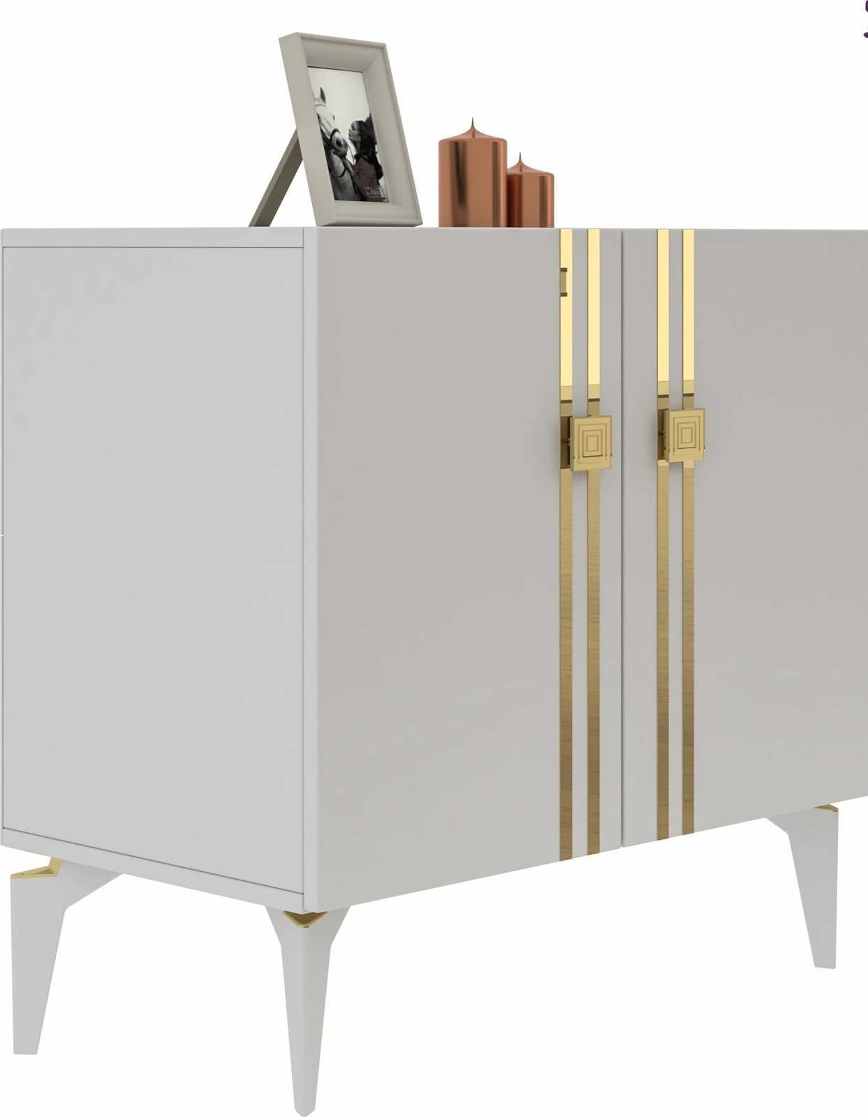 Konsolë Skye Decor, Bahar KB150, e bardhë