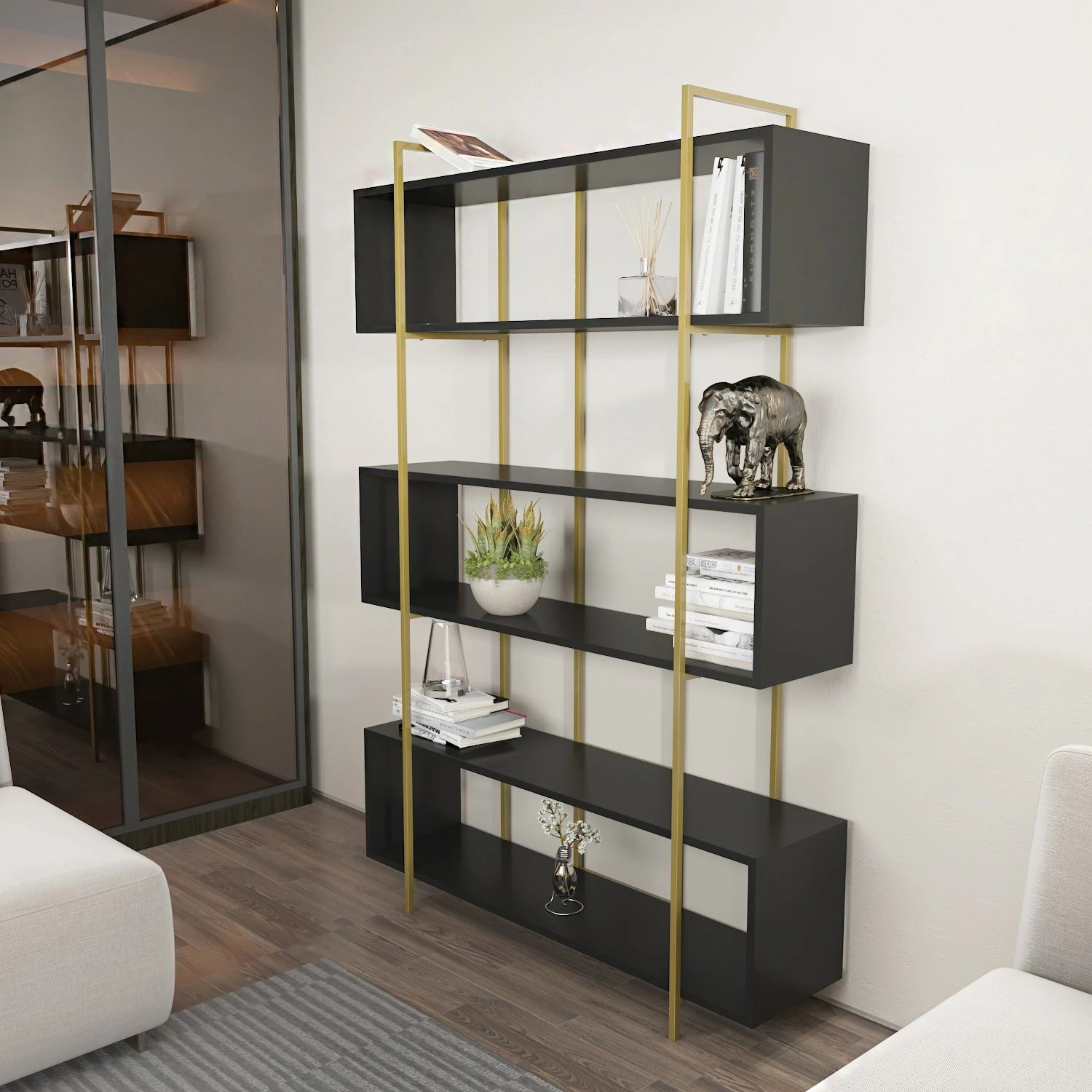 Raft librash Hanah Home, Bruti, anthracite dhe ari