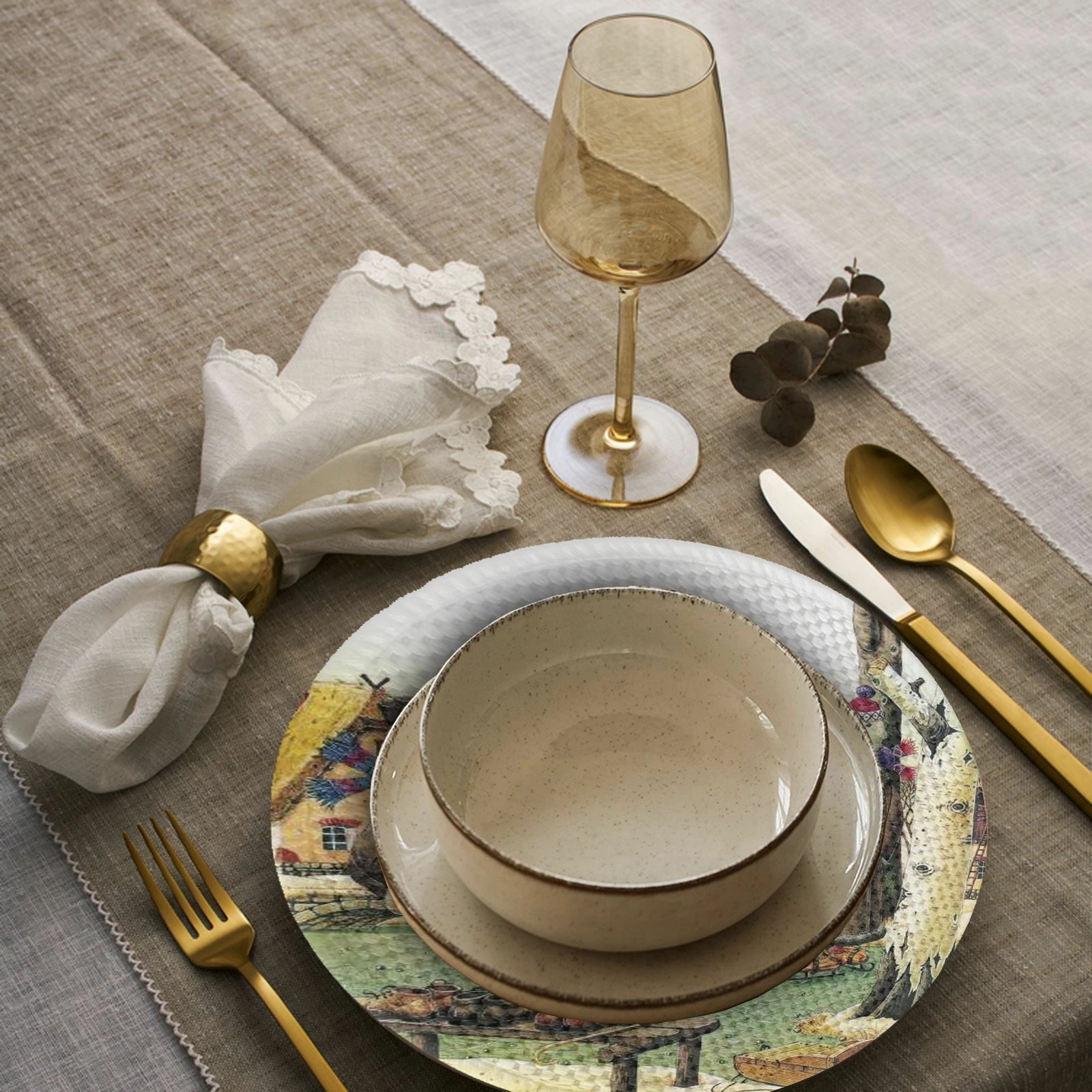 Set nënshtruesish tavoline Hermia Concept, shumëngjyrësh, 3464Supla, 4 copë