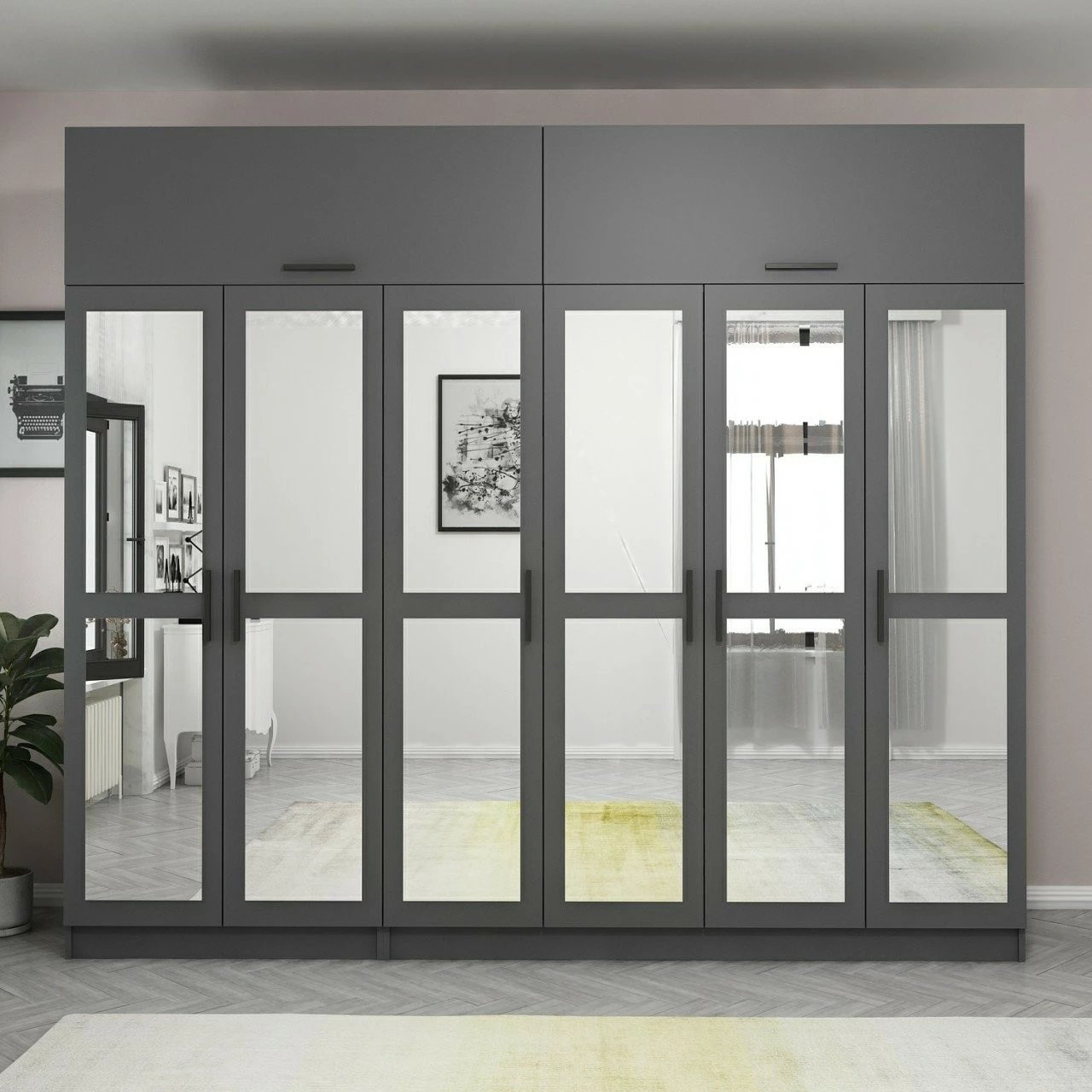 Dollap Skye Decor, ngjyrë antracit, Kale - 5188