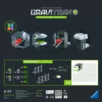 Set zgjatës GraviTrax PRO Vertical Ravensburger, lodër marble run, shumëngjyrëshe
